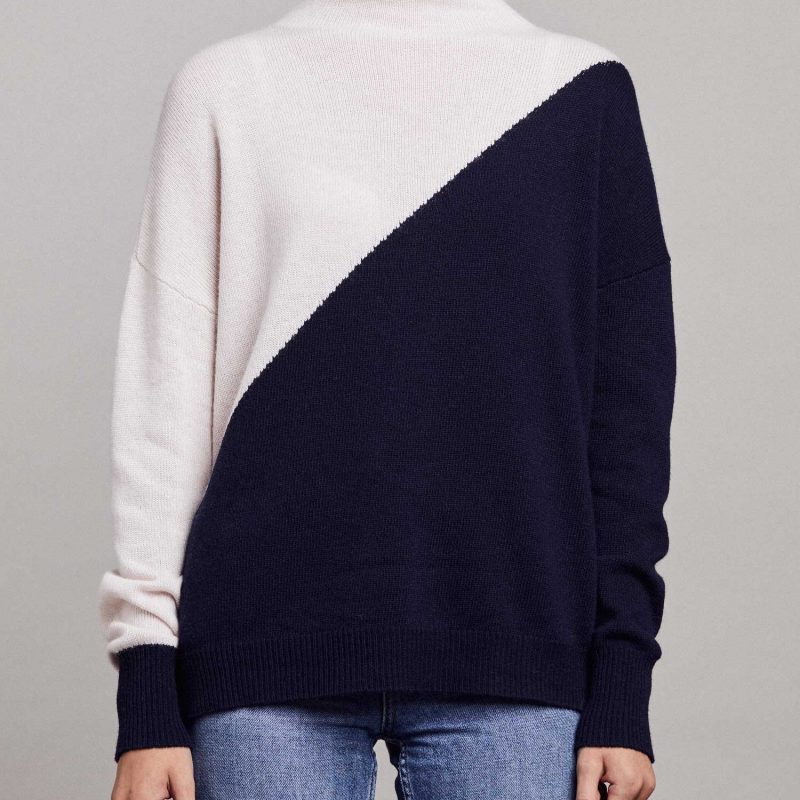 Alternative view of Chloe Jumper - Navy/Babe Pink