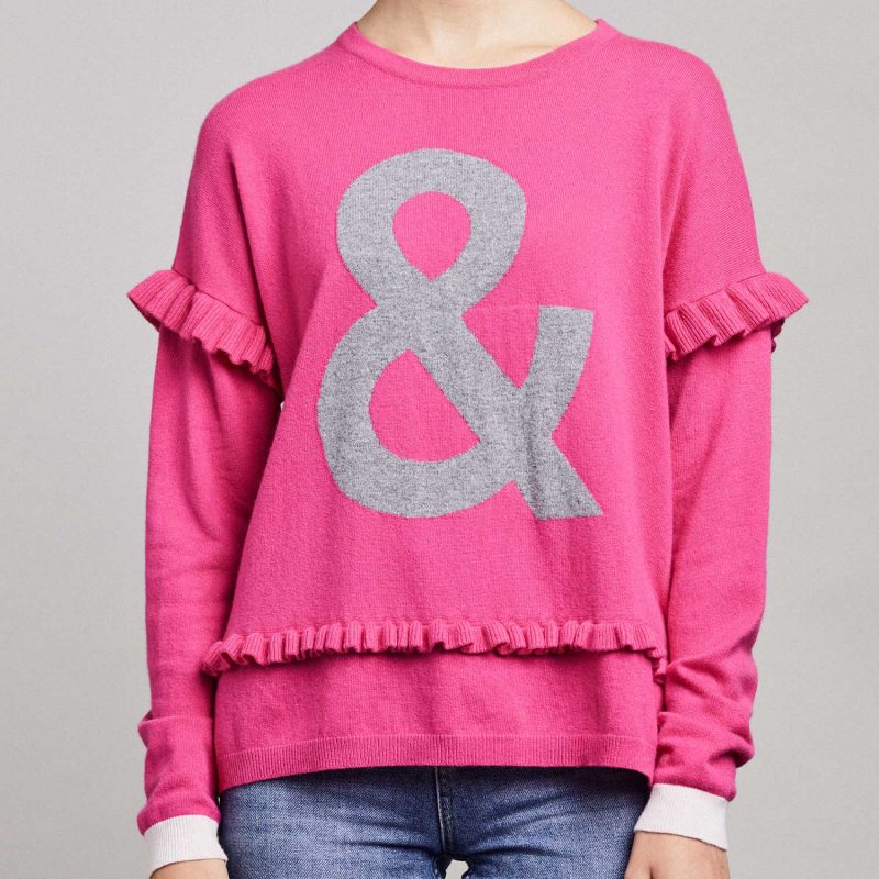 Alternative view of Freya '&' Jumper - Hot Pink/Grey Marl