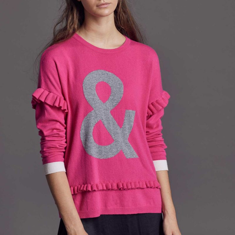 Freya '&' Jumper - Hot Pink/Grey Marl