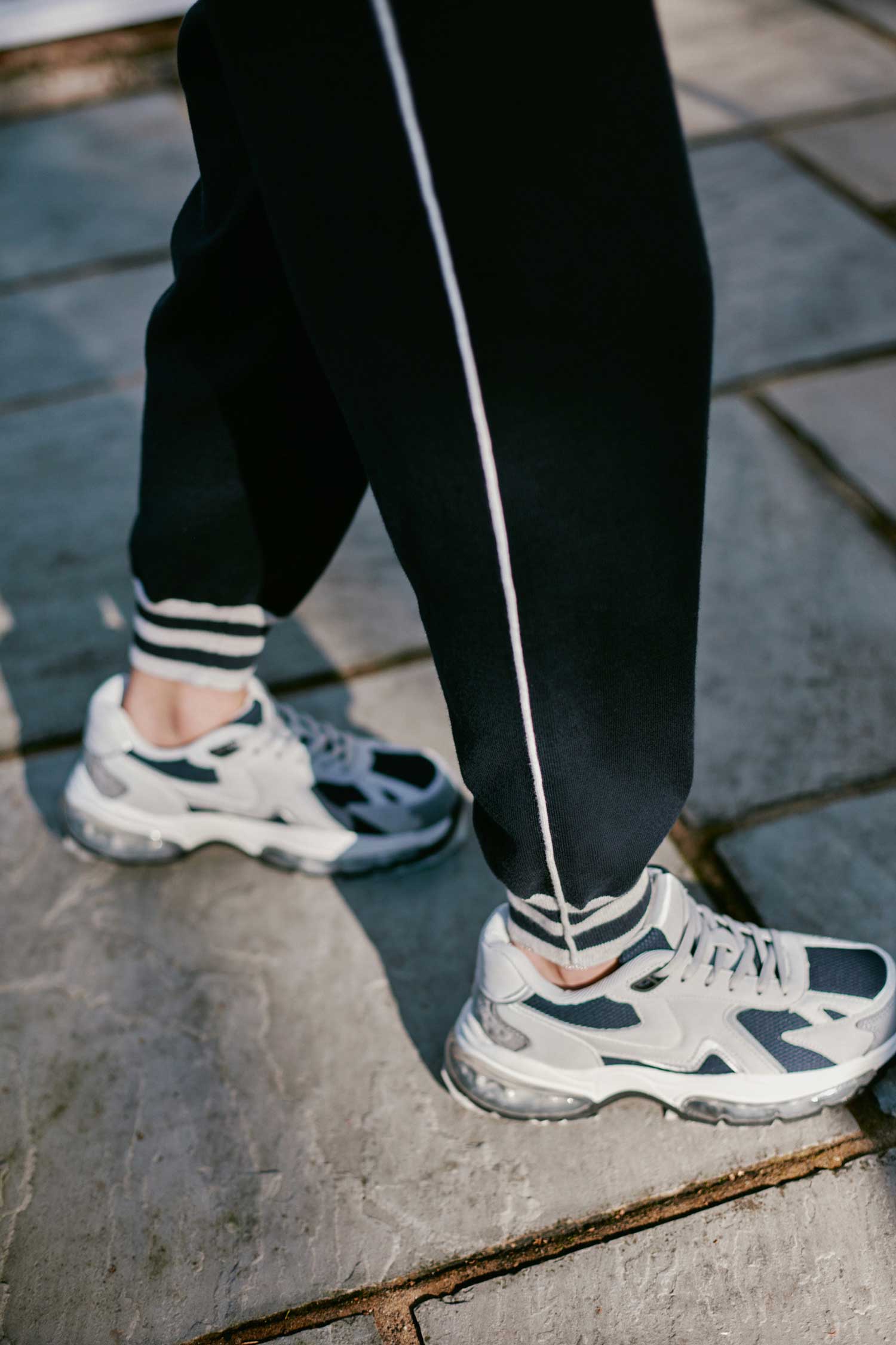 Adelita Jogger - Navy/Pale Grey Marl - Image 4