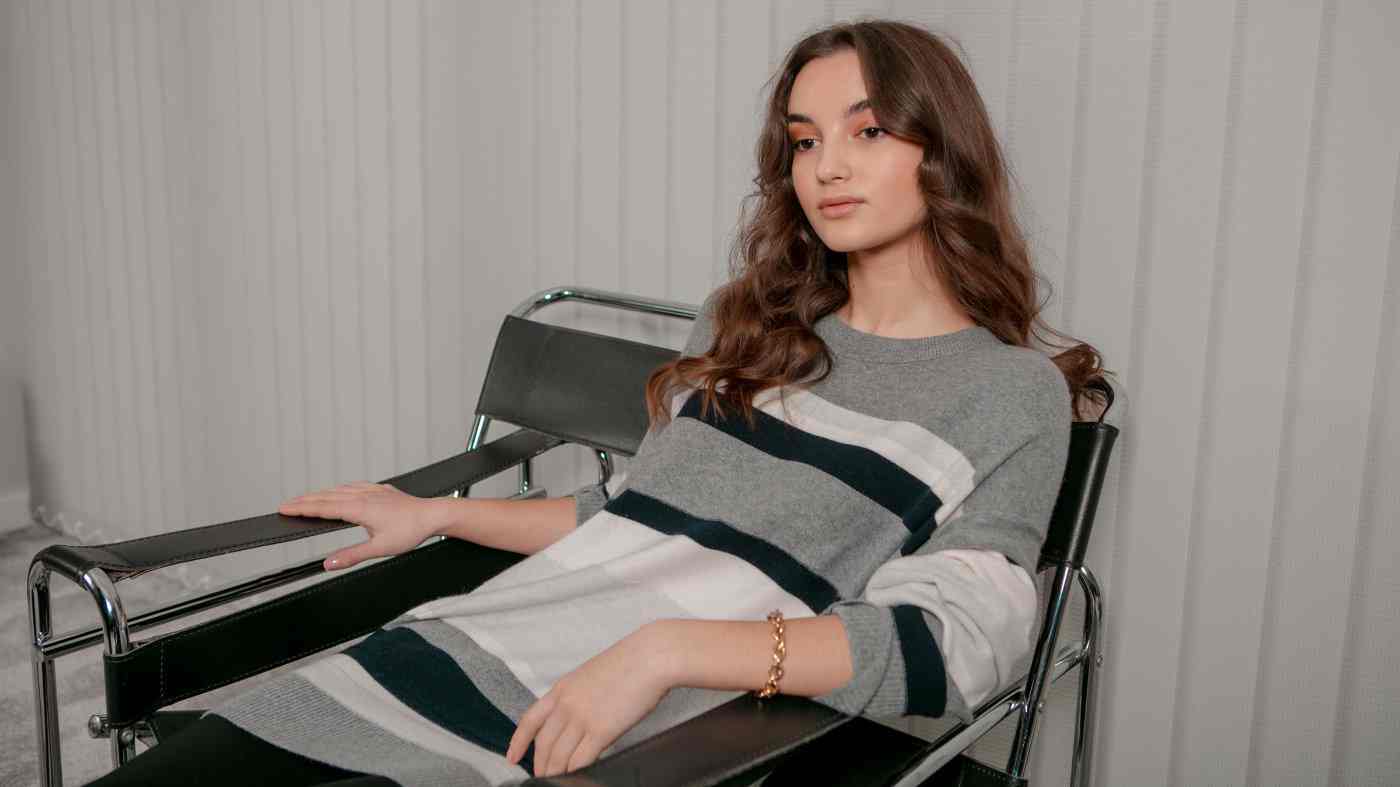 Lauren Jumper - Grey Marl/Stripe - Image 5