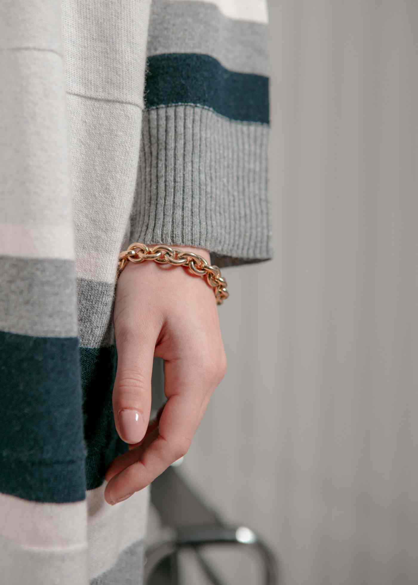 Lauren Jumper - Grey Marl/Stripe - Image 7