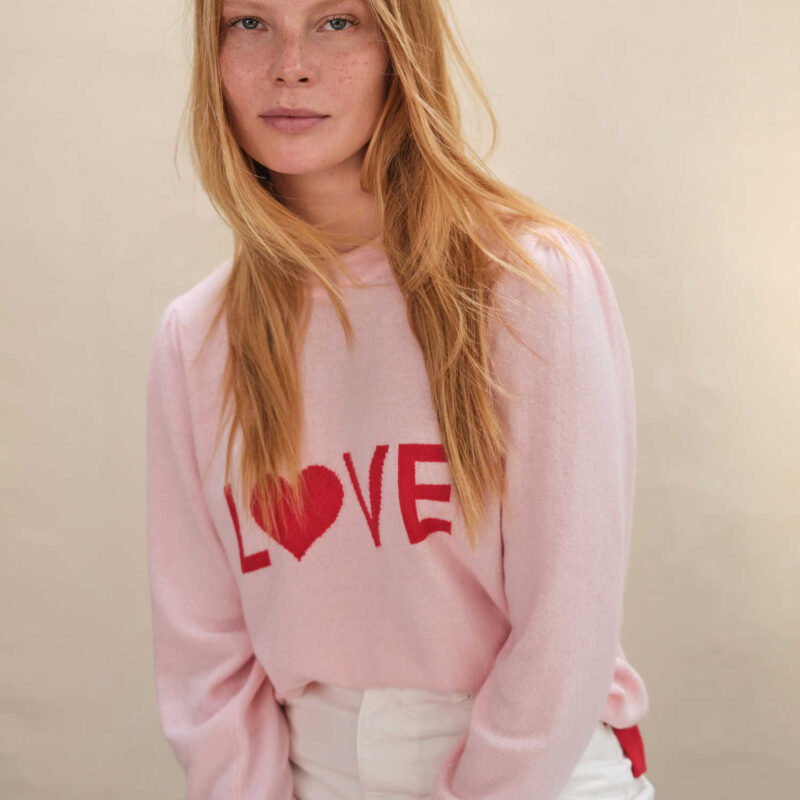 Love Jumper - Pink/Scarlet