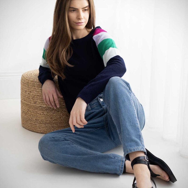 Alternative view of Maddie Jumper - Navy/Berry