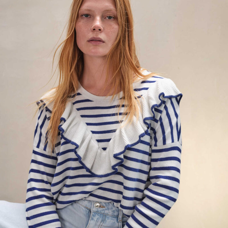 Annabel Jumper - Navy/Off White