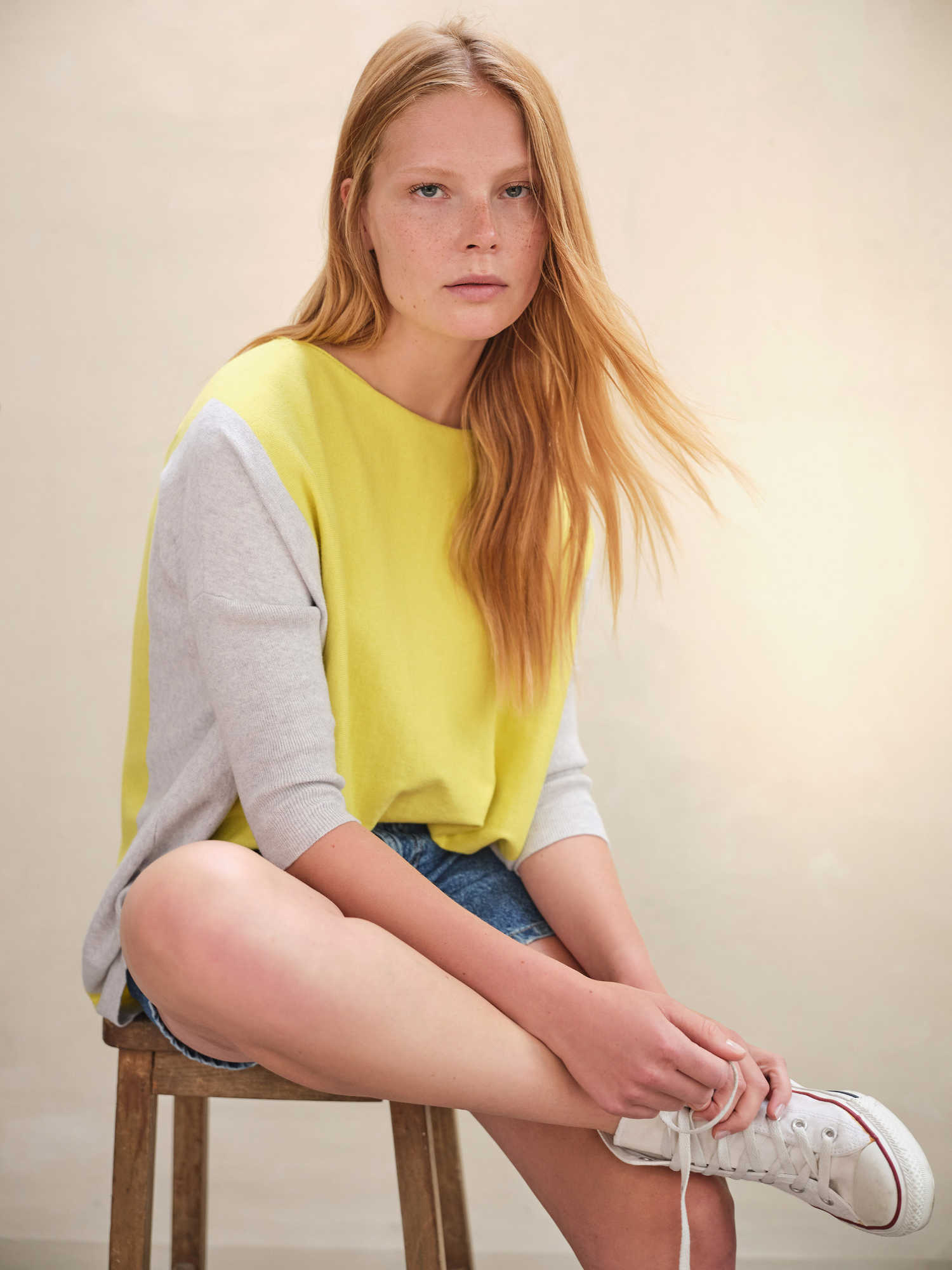 Joanne Jumper - Grey Marl/Zest - Image 4